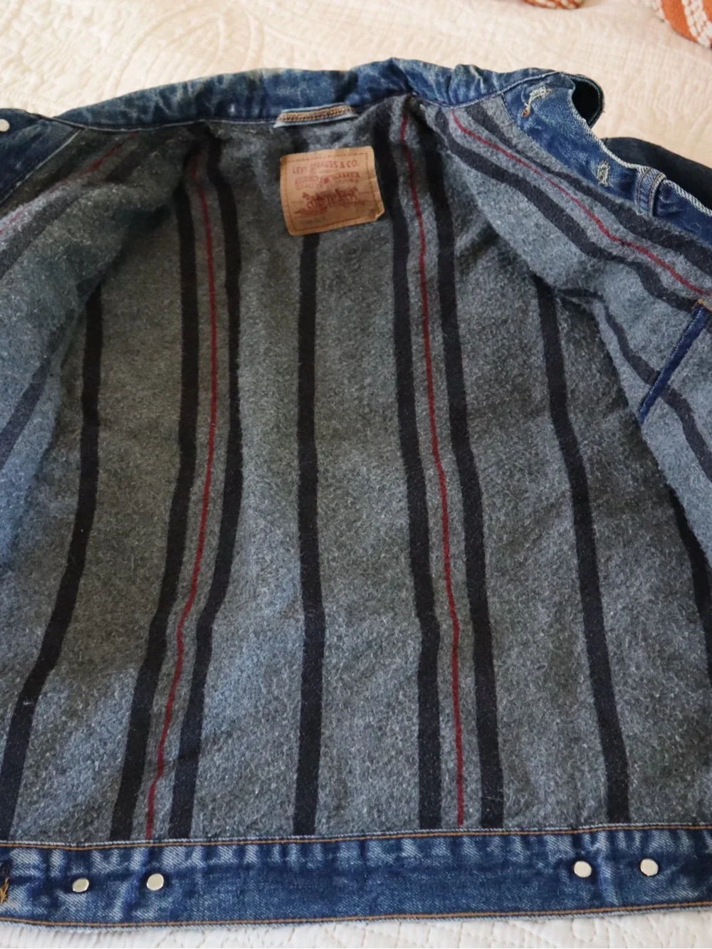 Levi's Dark Blue Denim VINTAGE Trucker Jacket - Picture 3 of 6